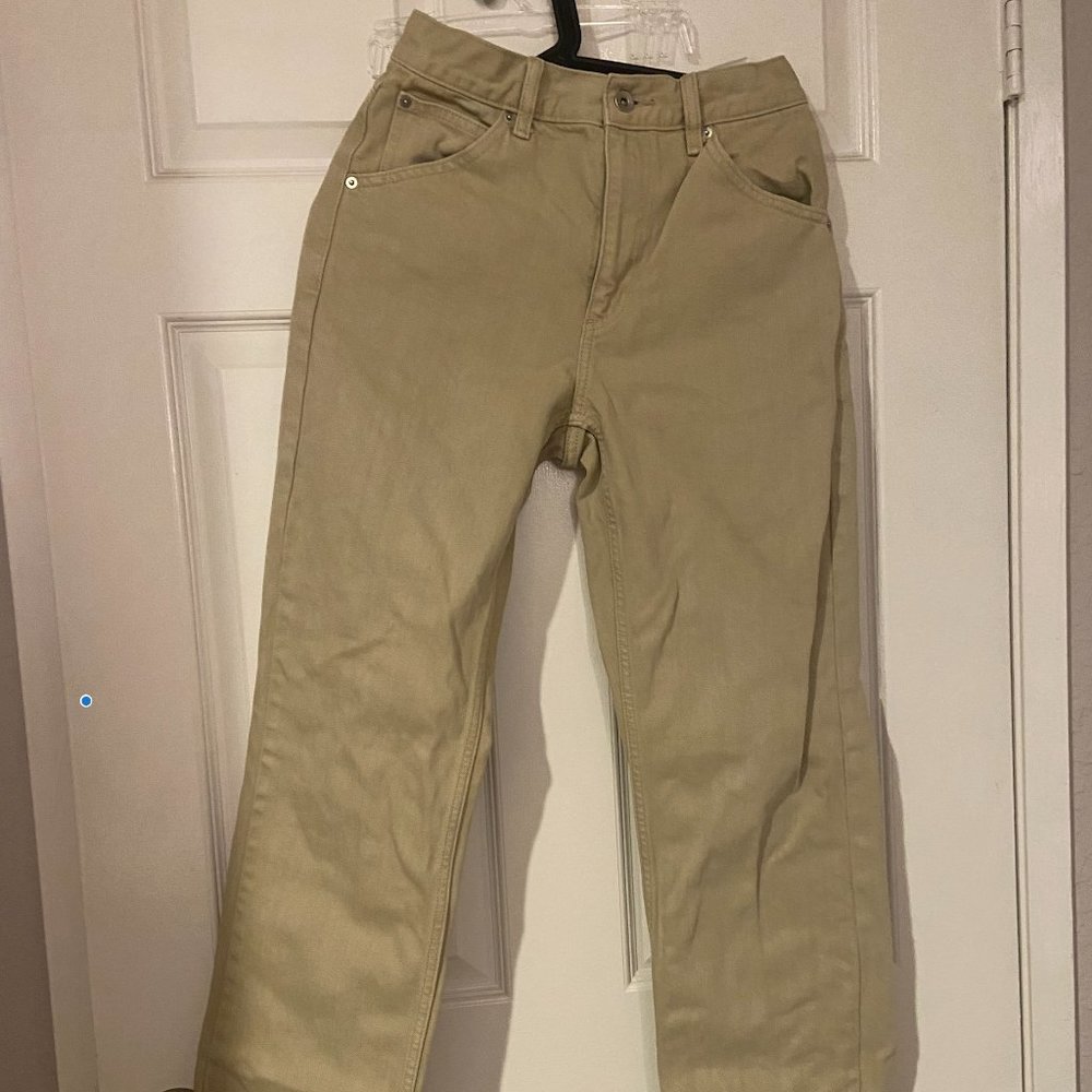 uniqlo u beige-green pants (24-25inches)